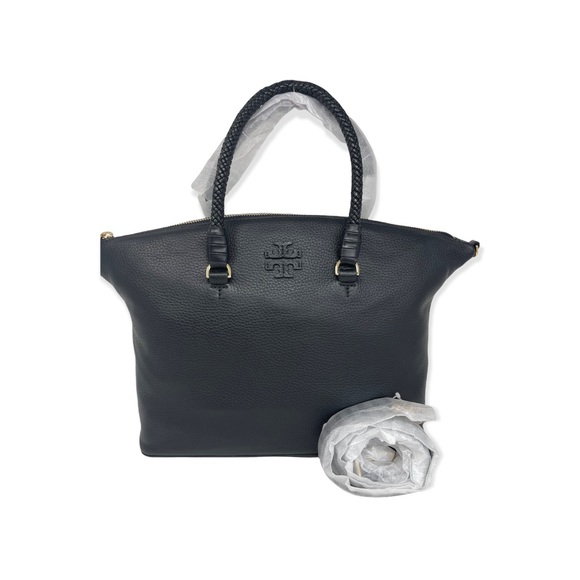 NEW Tory Burch Black Taylor Satchel - Picture 1 of 10